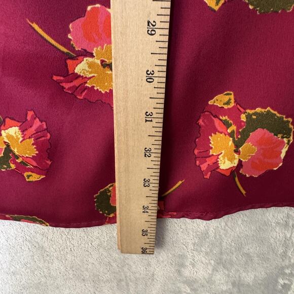 Tucker For Target Shirt Dress Womens Small Red Floral 3/4 Puff Sleeve Button - Picture 8 of 8